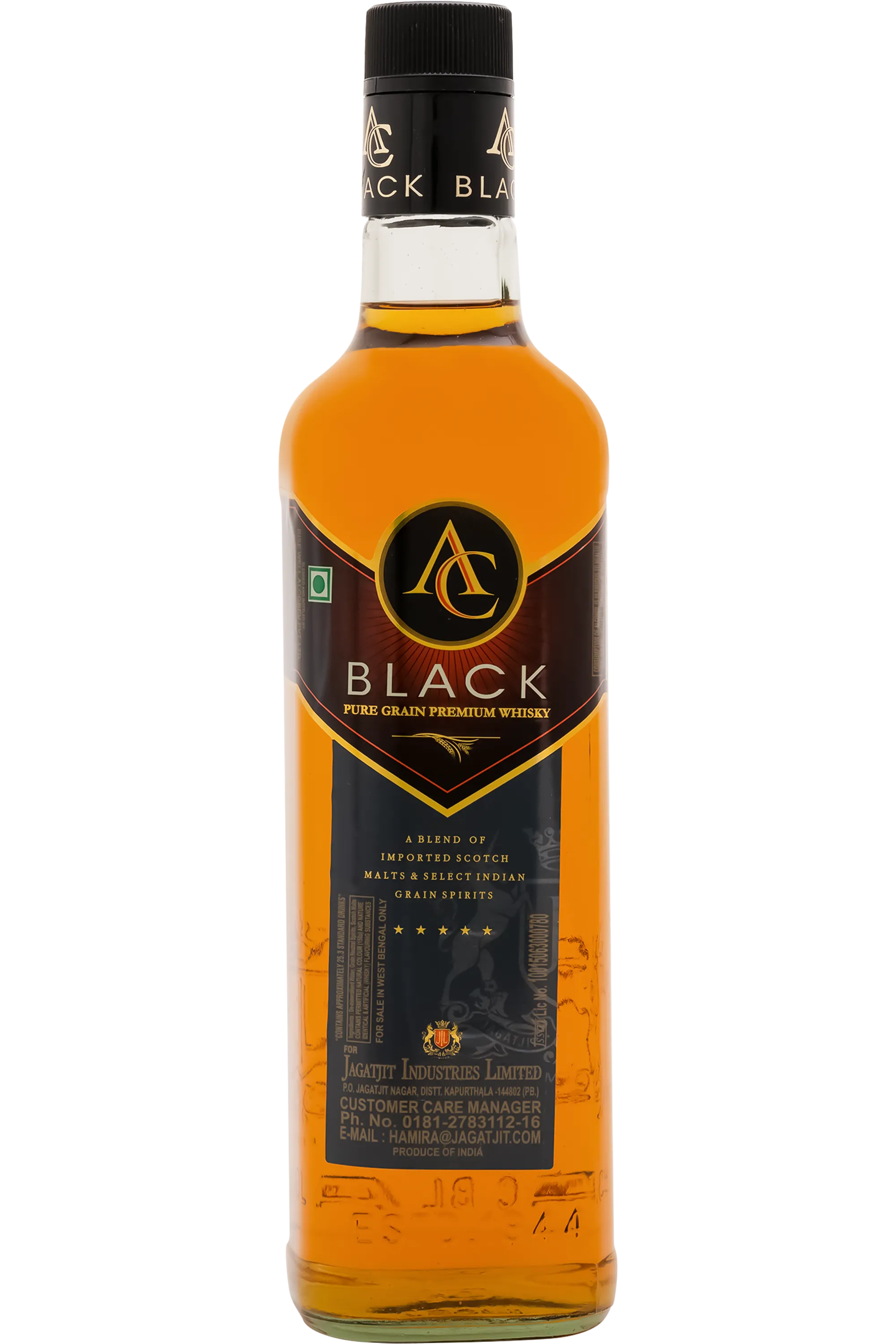 Buy AC Black Pure Grain Premium whisky Available in 750ml