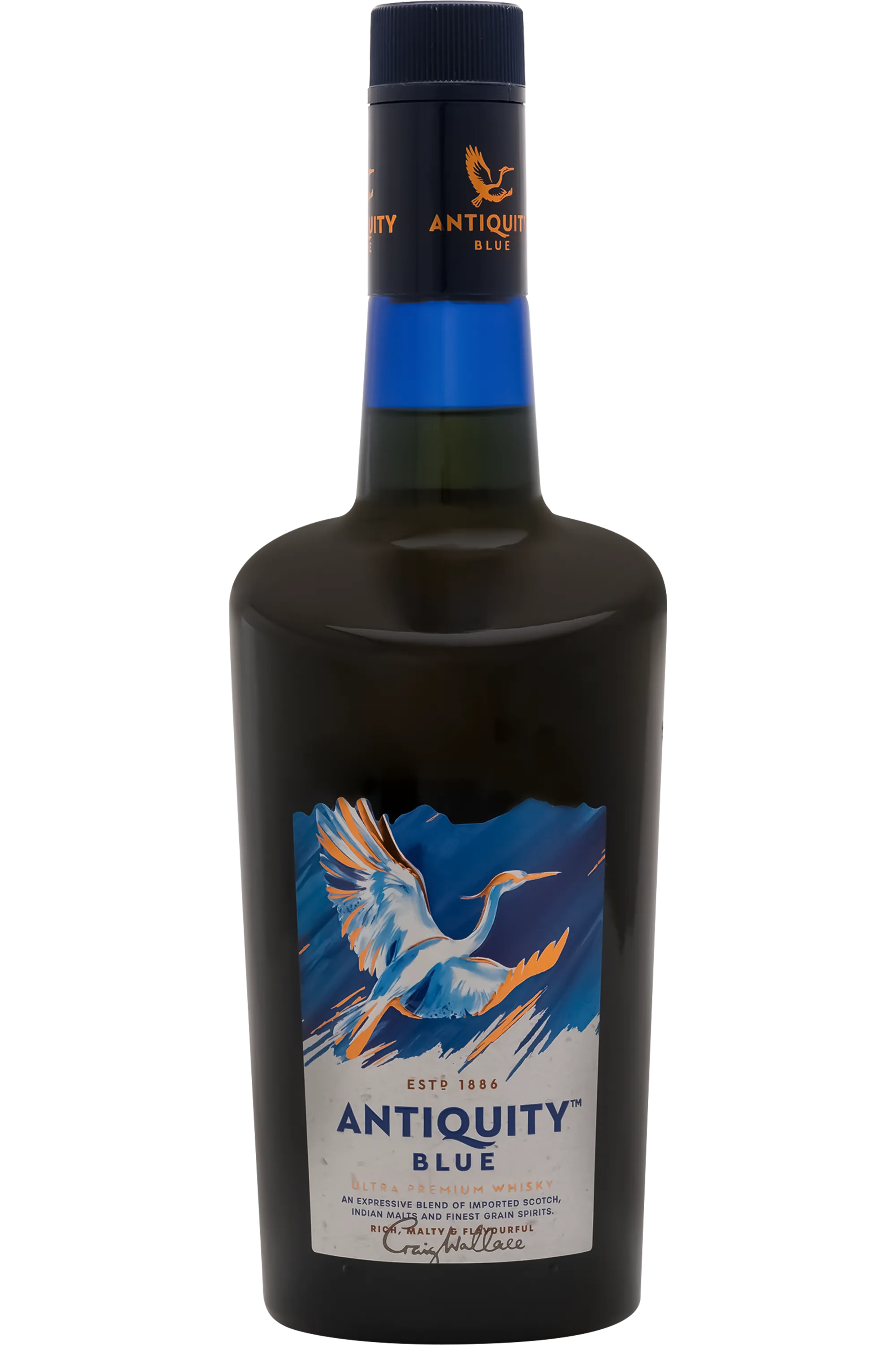 Buy Antiquity Blue Ultra Premium Whisky Available in 375 ml,750ml,180 ml